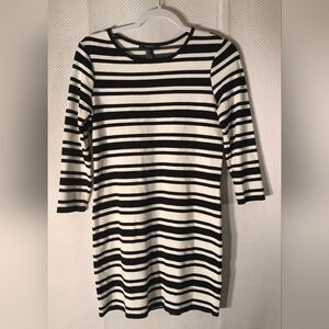 Forever 21 Women's Black and White Striped Dress Zize S